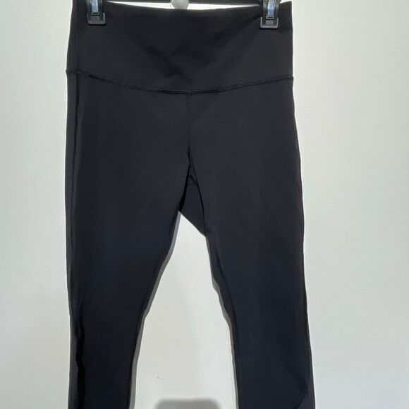 Lululemon Athletica Women's Black High Rise Mesh Trim Athletic Leggings Size 8 - Picture 2 of 10